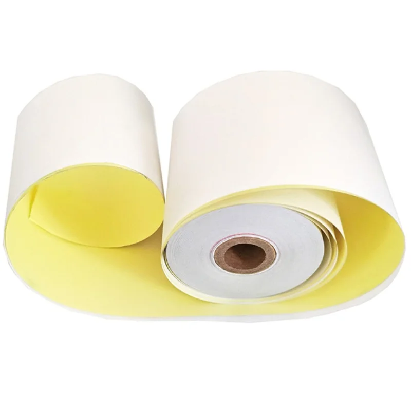 High quality ncr paper roll black and blue image 45-80gsm 2 ply carbonless paper roll