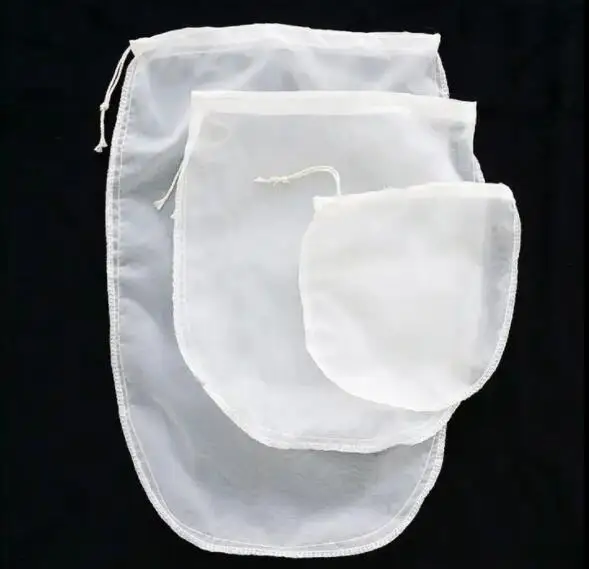 80um 100um 200um nut milk bag fine mesh nylon filter strainer bag