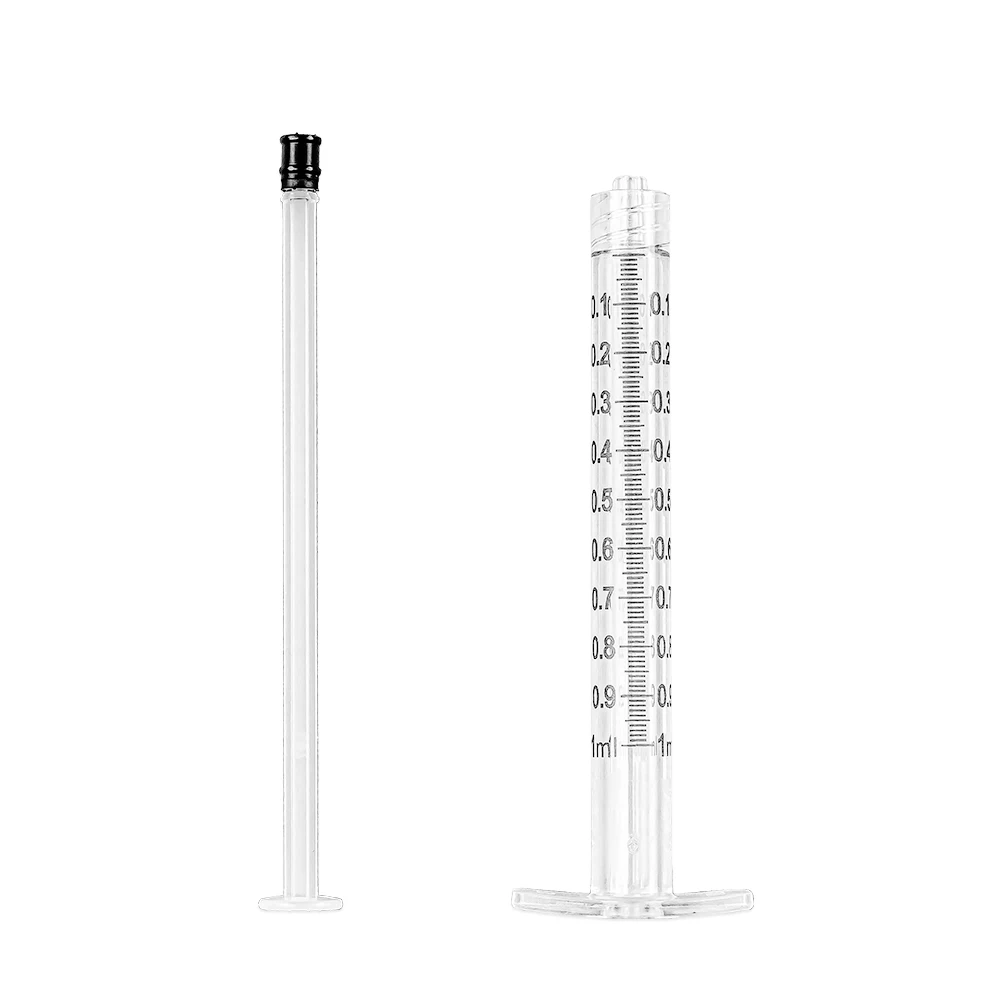 Factory customized 1ml high transparent PC Luer lock beauty syringe cosmetics