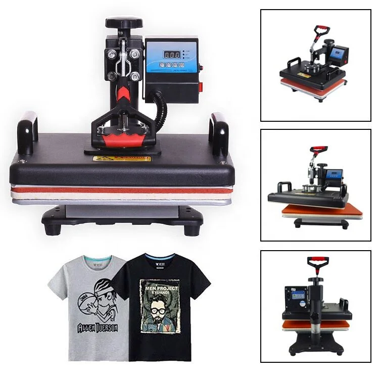 New T Shirt Combo Heat Press Machine Slide design Mugs Cup T shirt Printing Machine Sublimation Machine  8 in 1 heat transfer