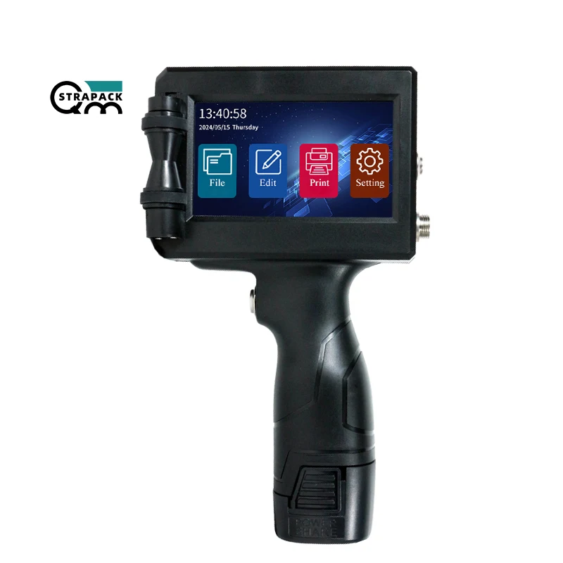 Portable Tij Handheld Inkjet Printer Waterproof Fast Dry Ink Production Date Batch Number Printing Used Motor Core Low Price
