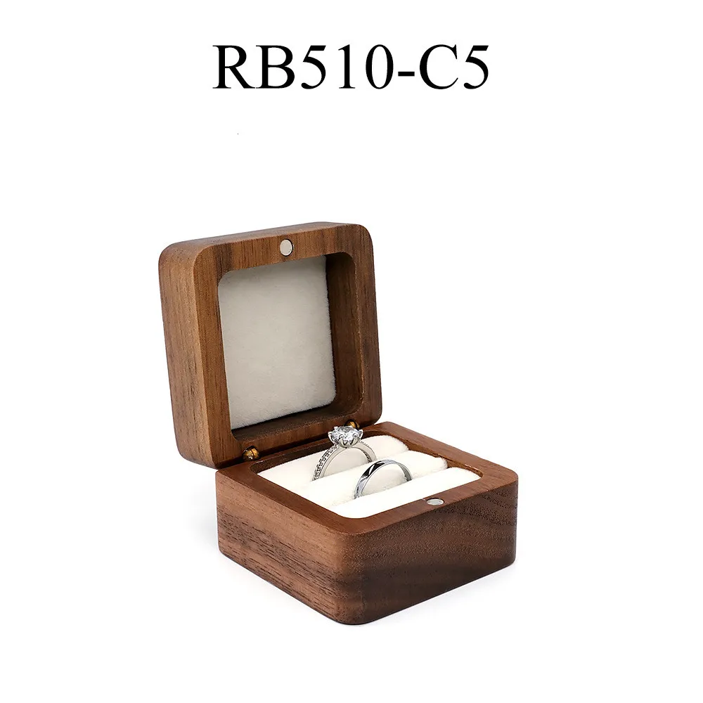 wholesale Ready to ship jewellery packaging boxes wood box ring and earrings wooden jewelry ring boxes