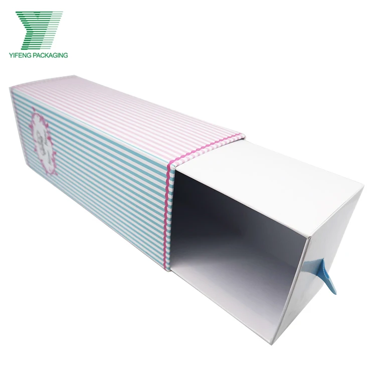Customized Printing Logo Colorful Pink Toy Packaging Baby Doll Paper Box Drawer Sliding Toy Gift Box