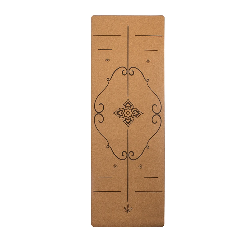 
Durable Environmental Protection Position Line High Quality Private Label Eco Friendly Cork Yoga Mat 