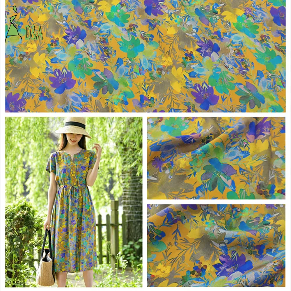 New Style Liberty 100% Cotton Tana Lawn London Custom Digital Fashion Women Flower Printing Soft Floral Fabric For Dress