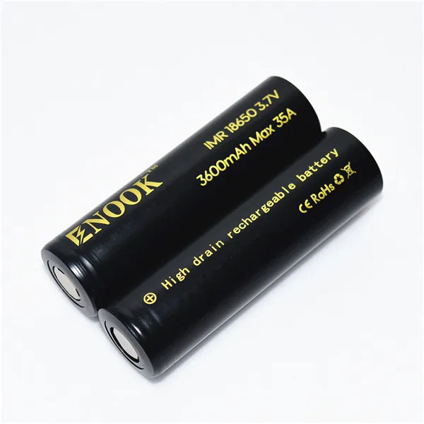 Enook 18650 3600mAh MAX 35A 3.7v li ion battery for flashlight batteries battery