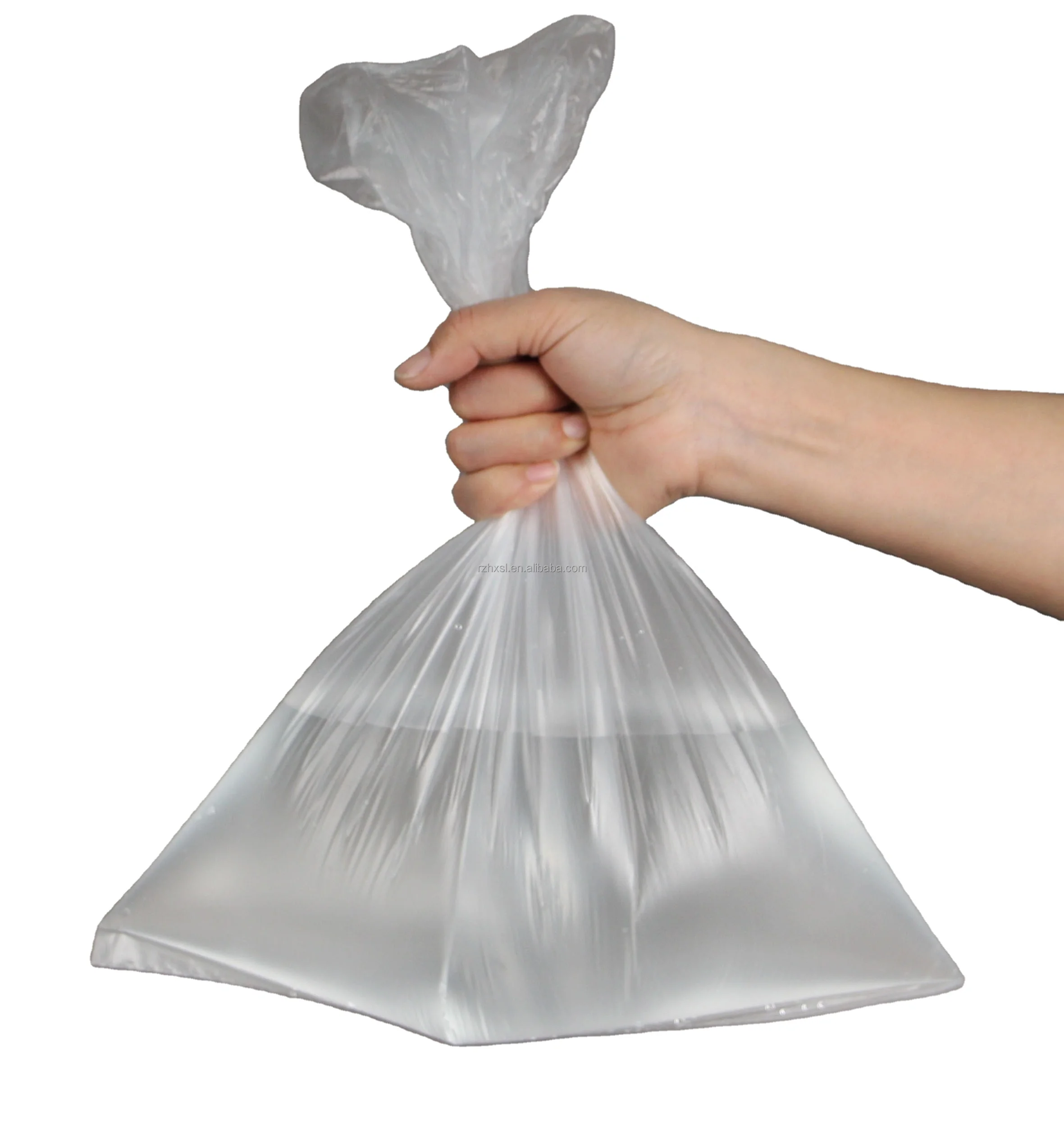 recycling pe ldpe clear gift flat heat seal transparent food poly plastic packaging bag for fish