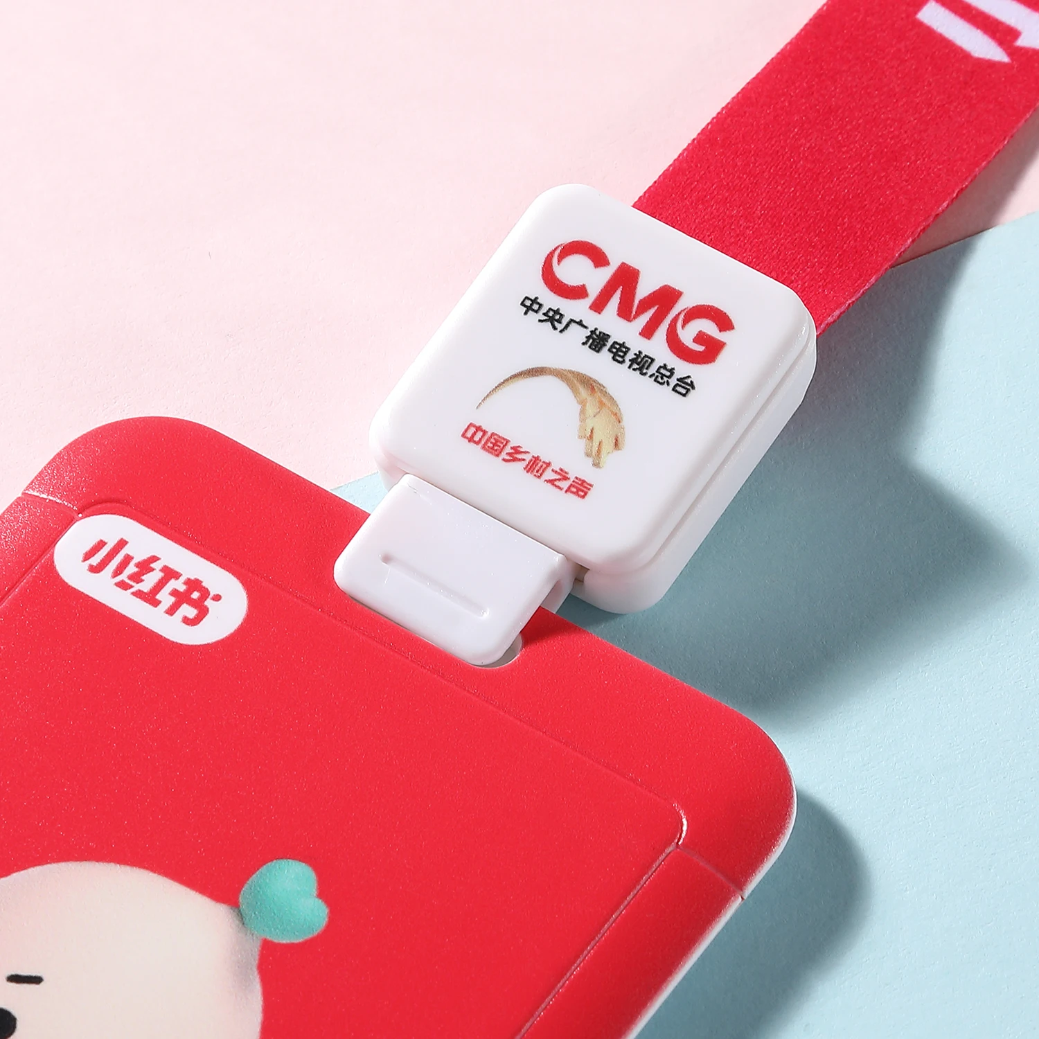 Custom Logo ABS Plastic ID Card Badge Holder for Lanyard Badge Reel