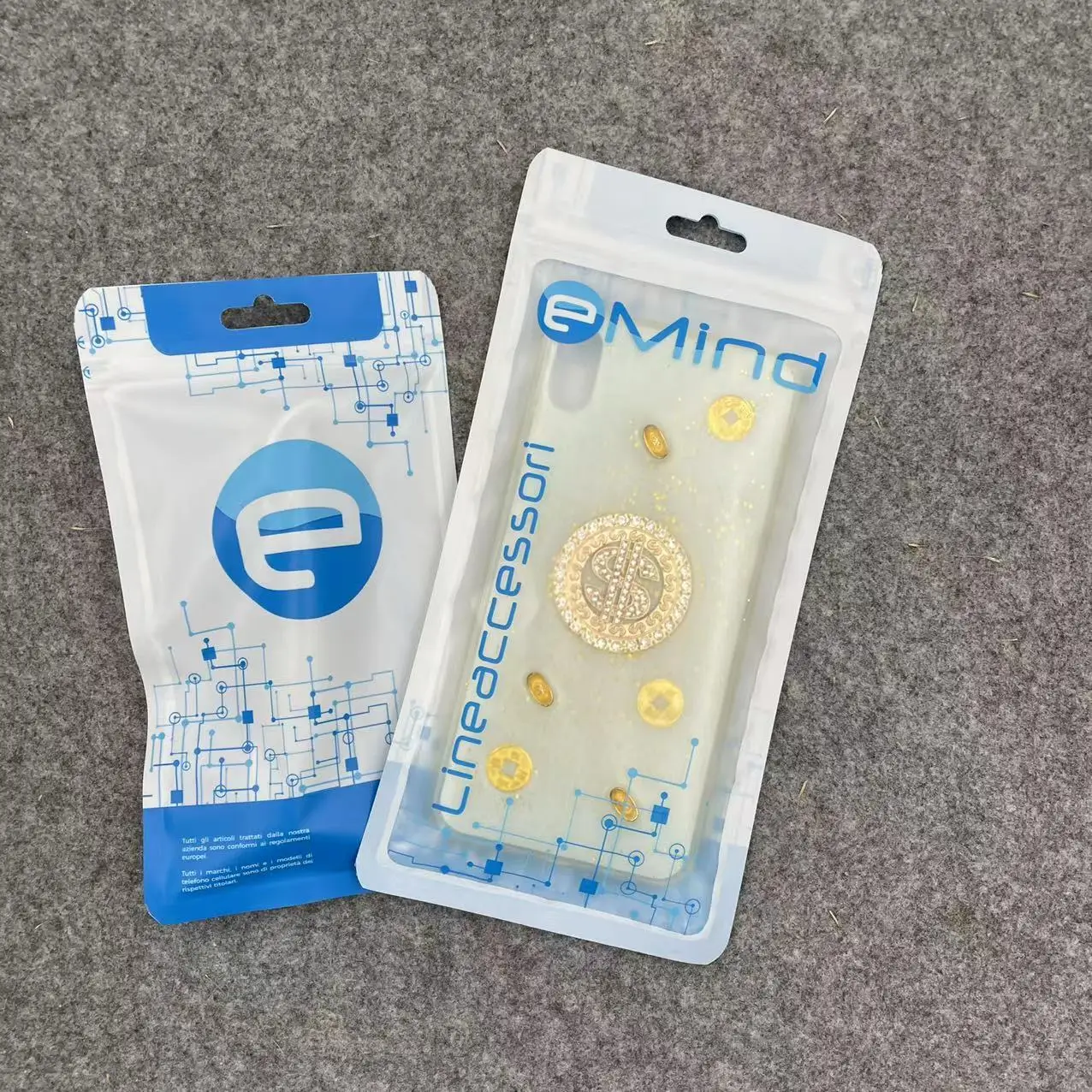 Custom Logo Printed Consumer Electronics Mobile Phone Accessories Packing Bags Phone Cases Cables Packaging Plastic Bags