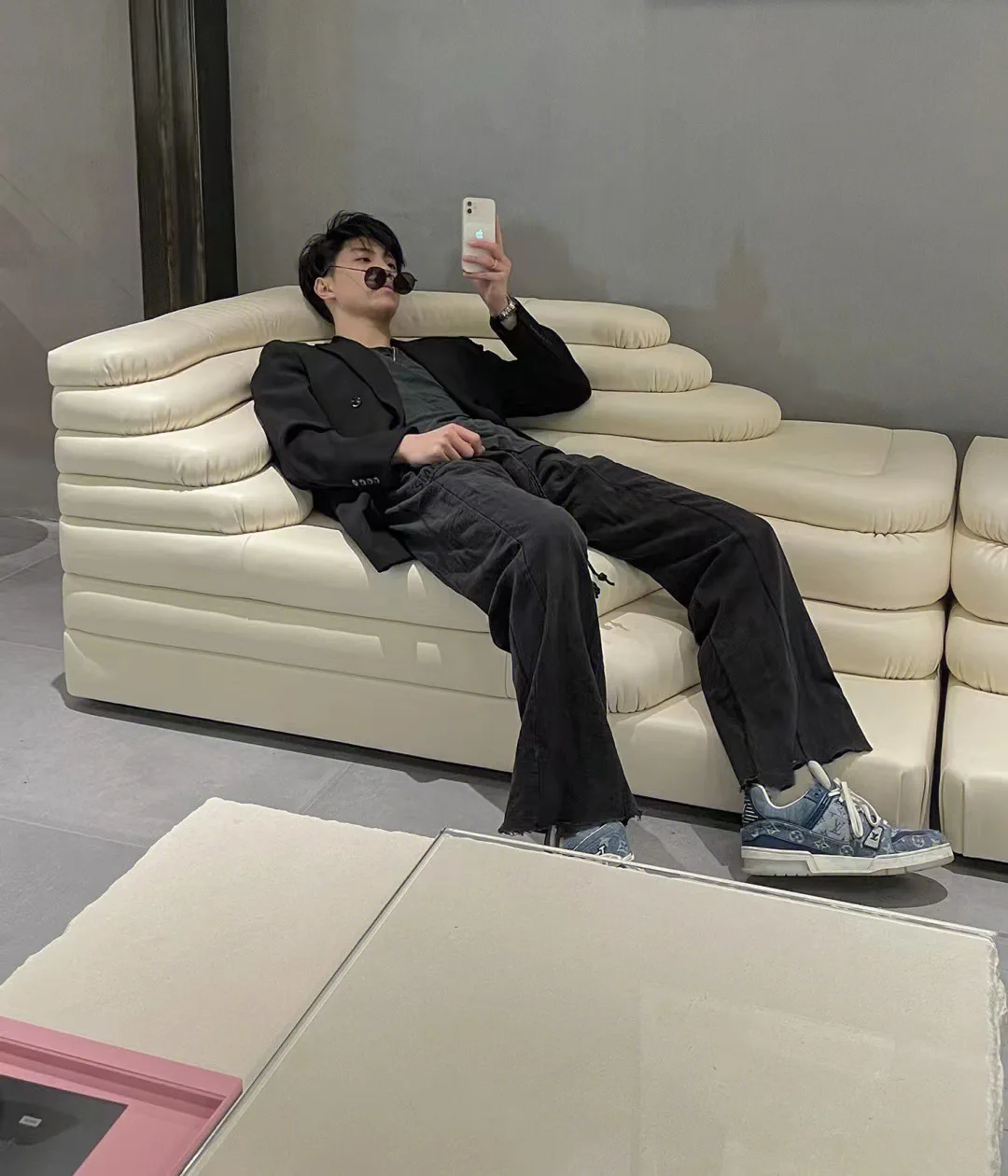 Italian modern new luxury design home/hotel/apartment living room furniture modular combination leather terrazza sofa