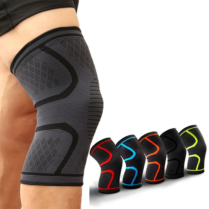 Outdoor anti slip running basketball fitness cycling breathable thin colored nylon knee pads for men and women