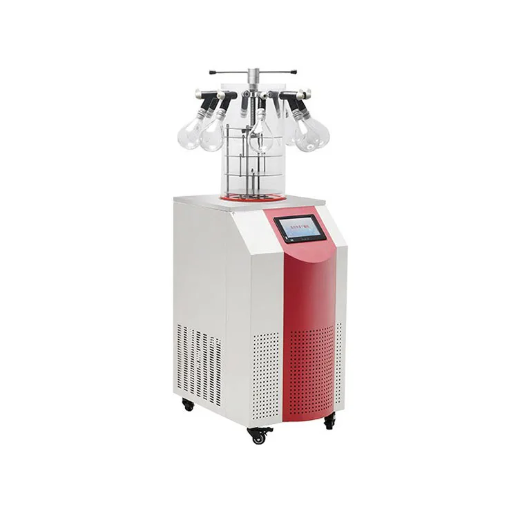 Bell Type Drying Room Top-press Multi-manifolds Freeze Dryer Lyophilizer Transparent Laboratory Refrigeration