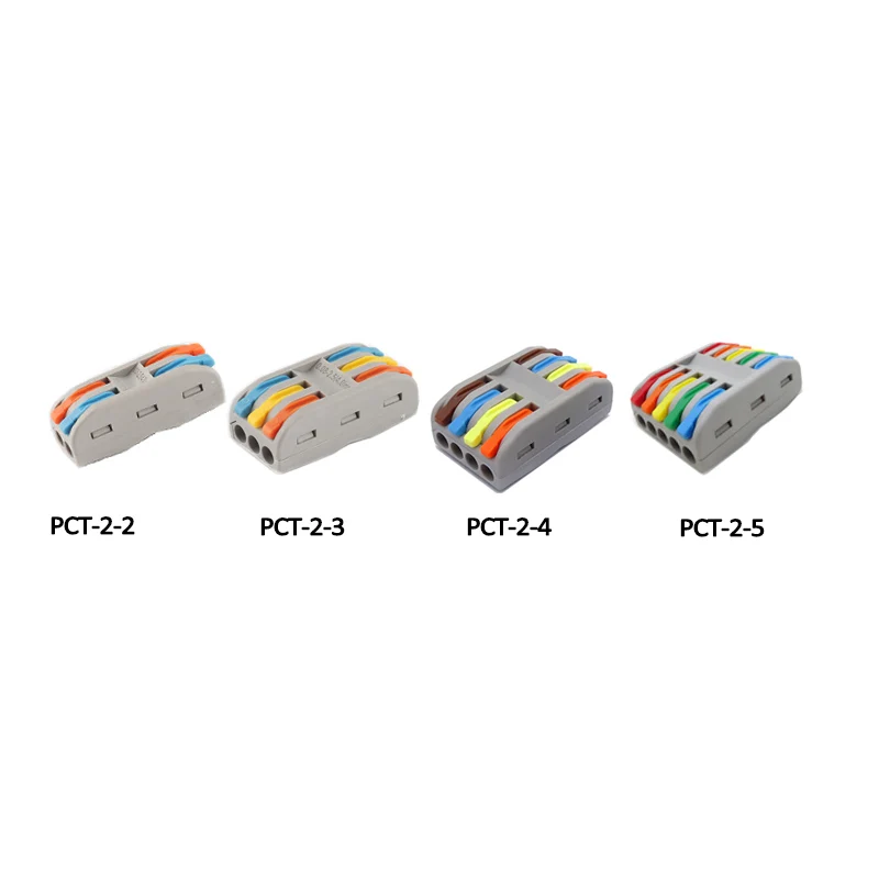 250V 32A Low voltage mini wire to wire connector lever conductor compact push in wire connectors 2/3/4/5 pole