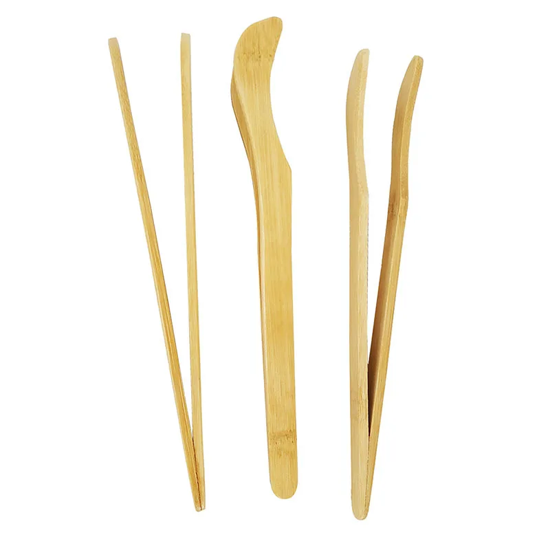
Wholesale Eco-Friendly Kung Fu Tea Accessories Curved Bamboo Tea Clips 