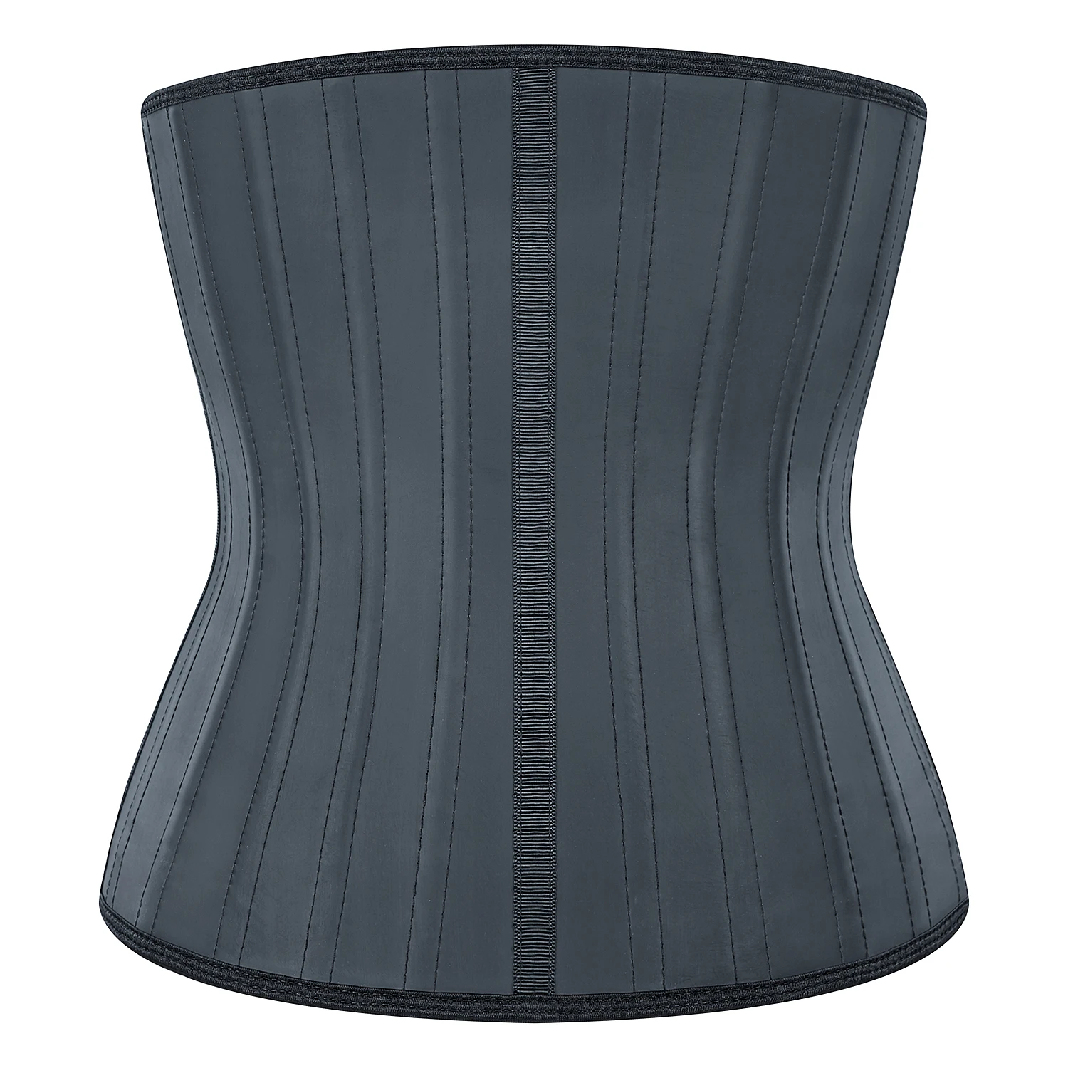 Underbust Sport Cincher Womens Workout Body Shaper Zip Up Latex Waist Trainer Corset