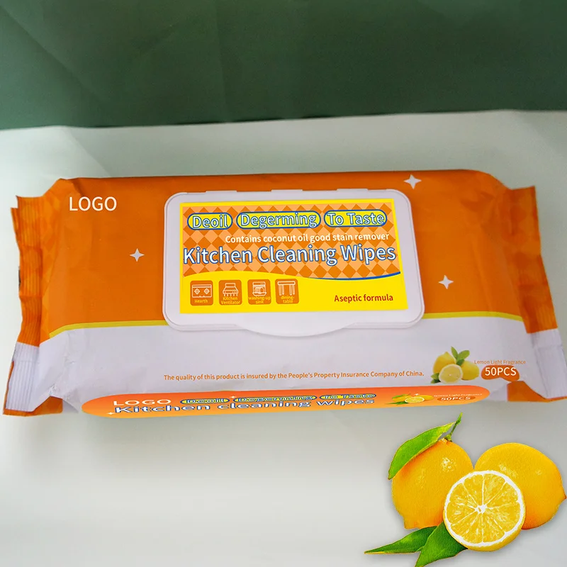 Spunlace Non-Woven  Kitchen Surfaces  Cleaning Wet Wipes