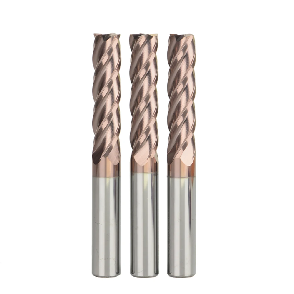 Weix Tungsten Carbide Indexable Cutters Flatten 4 Flutes Hrc50/Hrc55/Hrc60 Square Solid End Mill