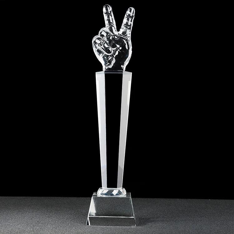 High Standard Factory Price golf crystal trophy Multiple sizes blank crystal trophy award