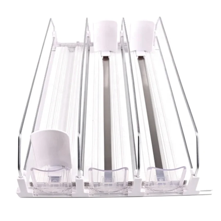 Refrigerator Soda Can Organizer Automatic Pusher Kitchen Water Bottle Holder Supermarket Drink Pusher Cup Storage Rack