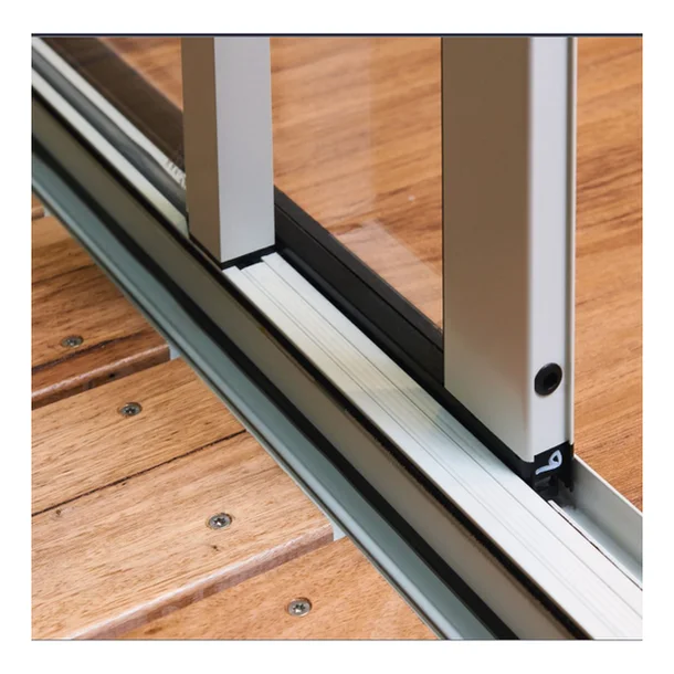 Exterior 4 panel double glazed aluminum tempered glass sliding doors for balcony patio entrance
