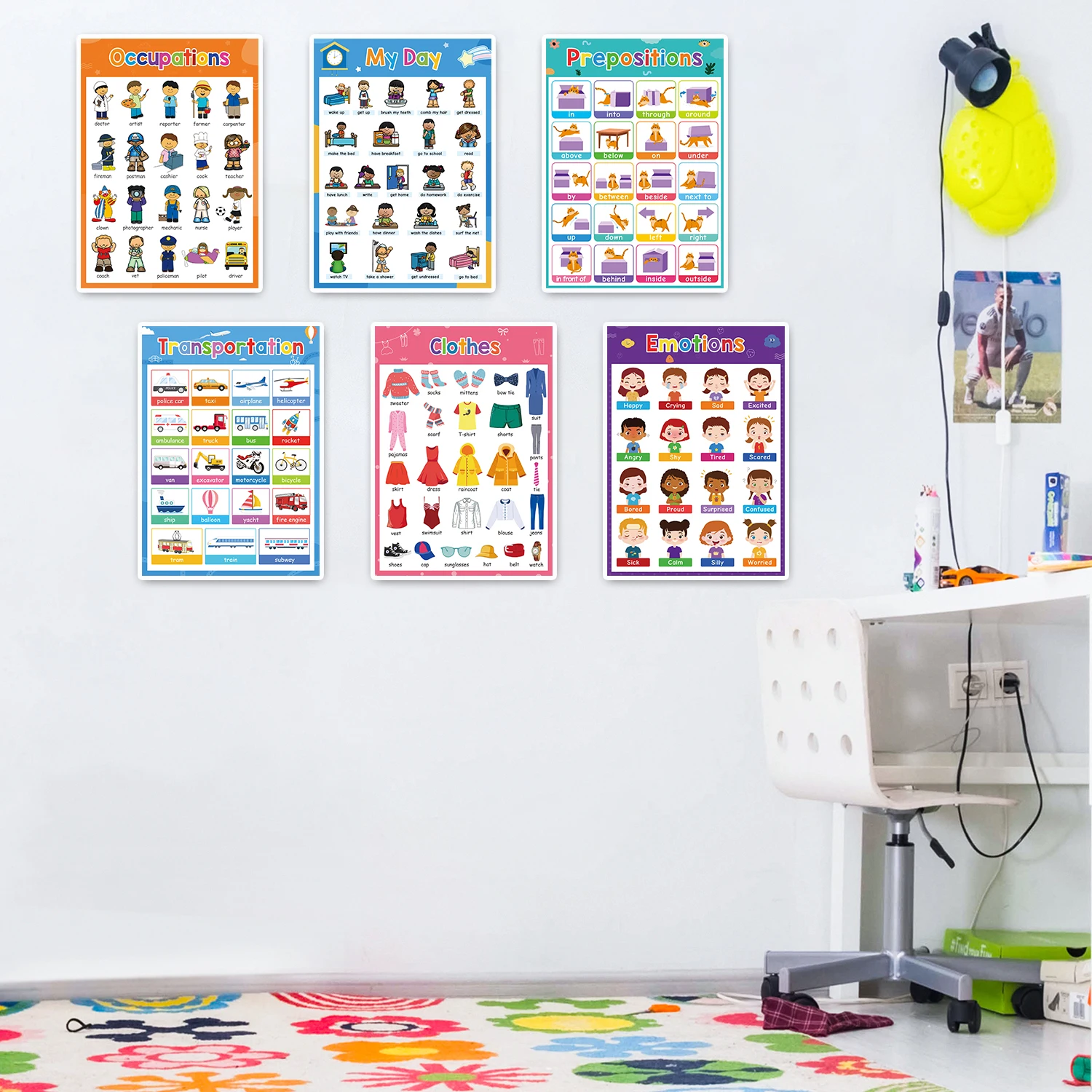 Custom High Quantity Children Educational Posters Kid Education Wall Poster for Preschool Waterproof