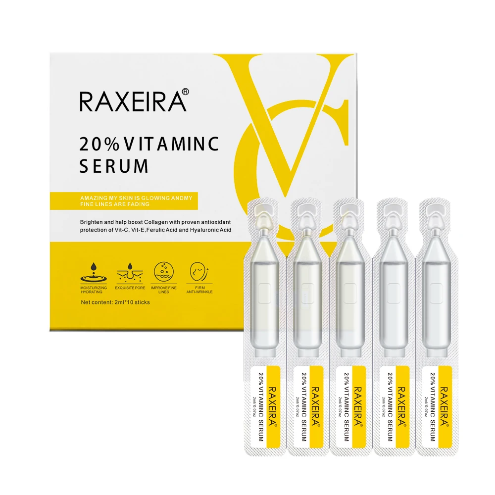 New skincare serum in ampoules hyaluronic acid Disposable Vitamin C Serum Whitening face firming anti-wrinkle and improving skin