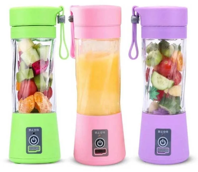Custom Logo Mini Portable Blender 6 Blades Juicer Mixer USB Rechargeable Household Fruit Cooking Juice Machine Dispenser