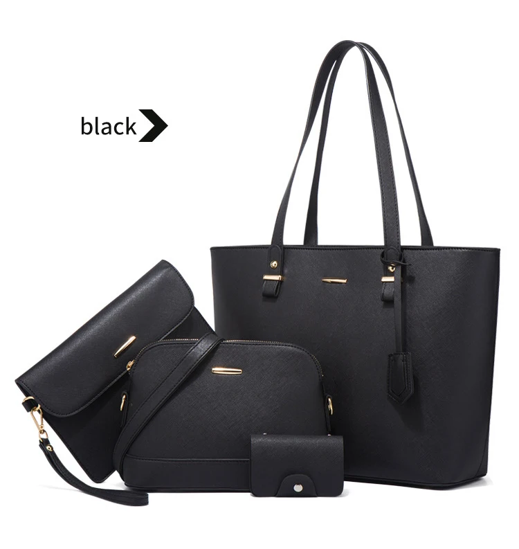 American Style Hollow Out Excess Paris Handbag New Arrival 2024 Elegant Handbags For Women Leather 4pcs Tote Bag Set