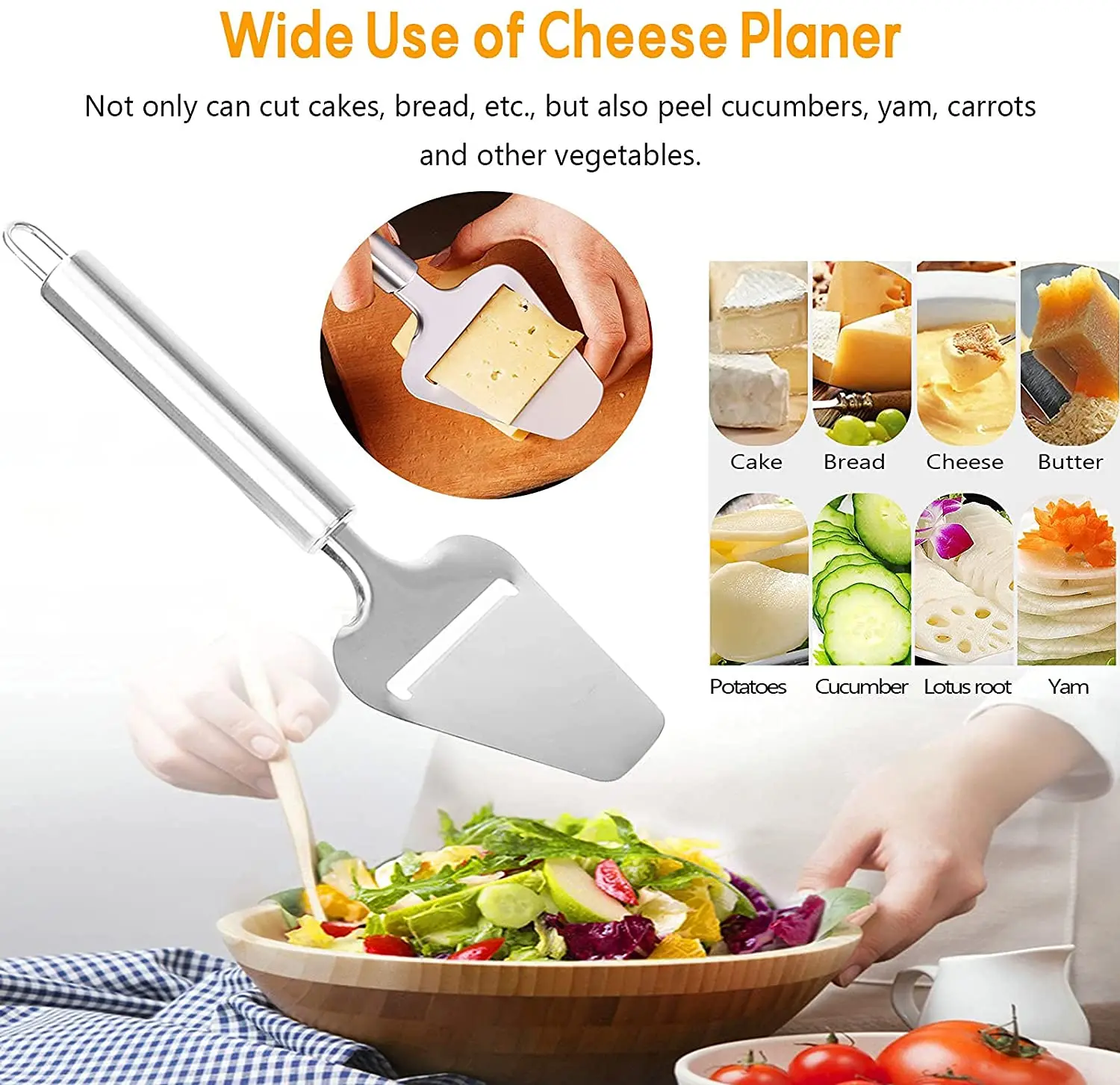 Stainless Steel Wire Cheese Cutting Board Wholesale Butter Block Cutter Manual Cheese Slicer