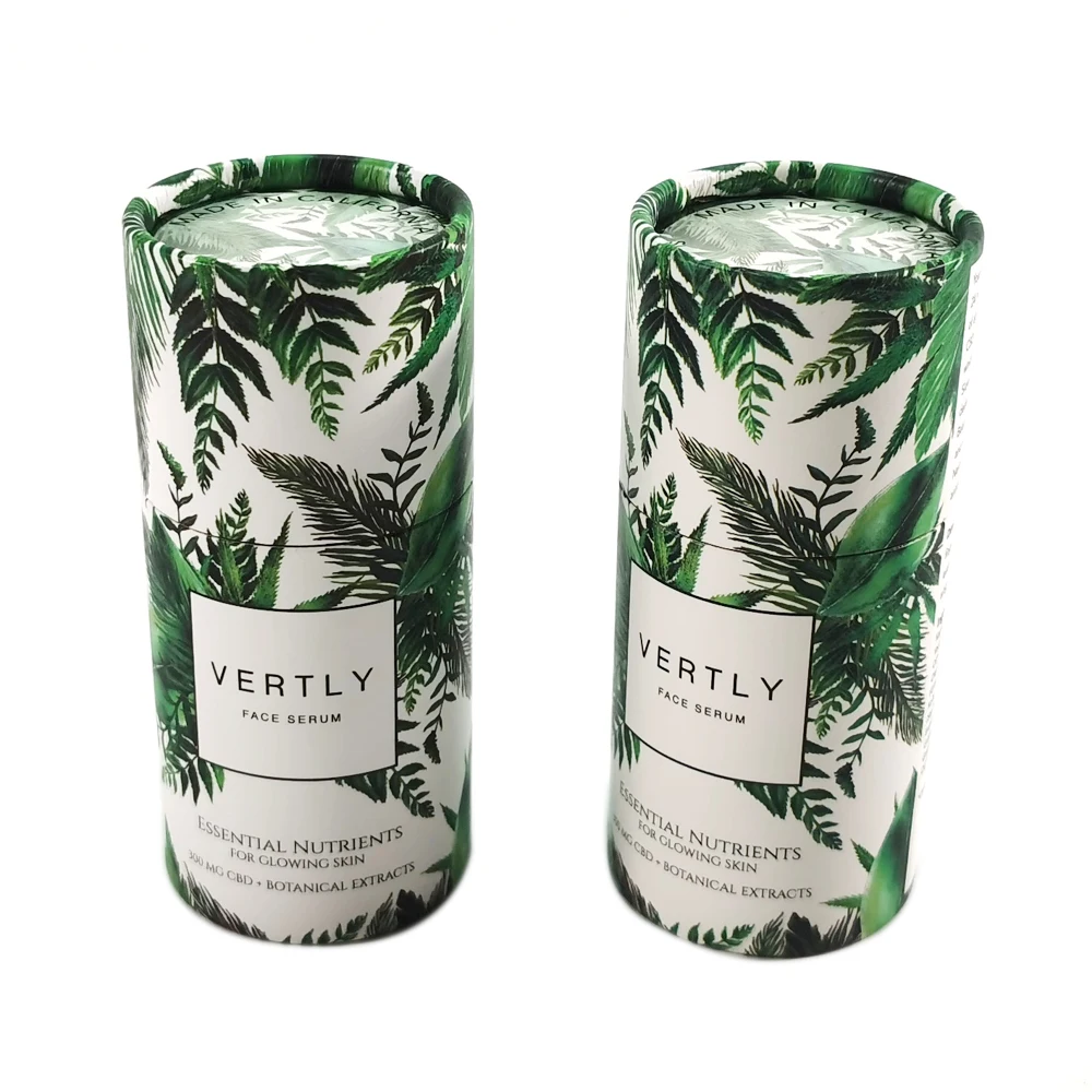 Custom Design Cylinder Paper Cardboard Luxury Perfume Bottle Paper Tube Packaging