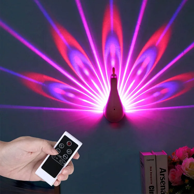 Remote Control Decoration Lamp Colorful LED Desk Light Rainbow Projector Lamp For Home