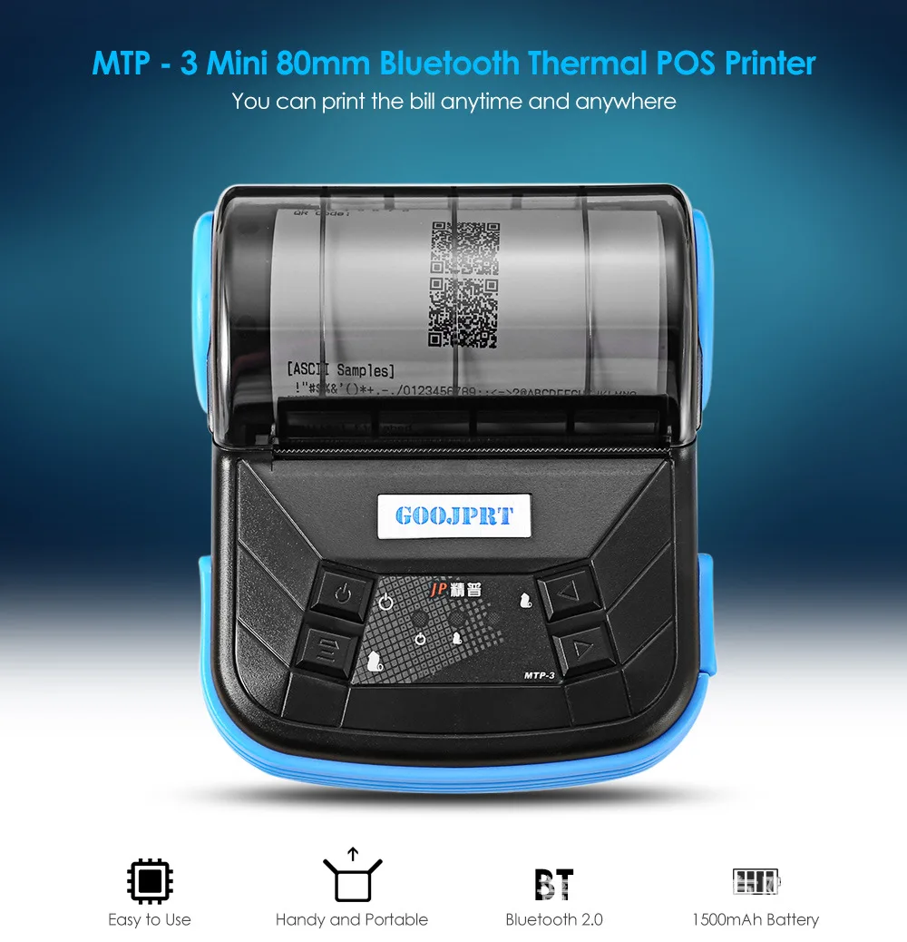Wholesale factory price high quality Cheap GOOJPRT MTP-3B Mini portable 80mm android thermal Printer with