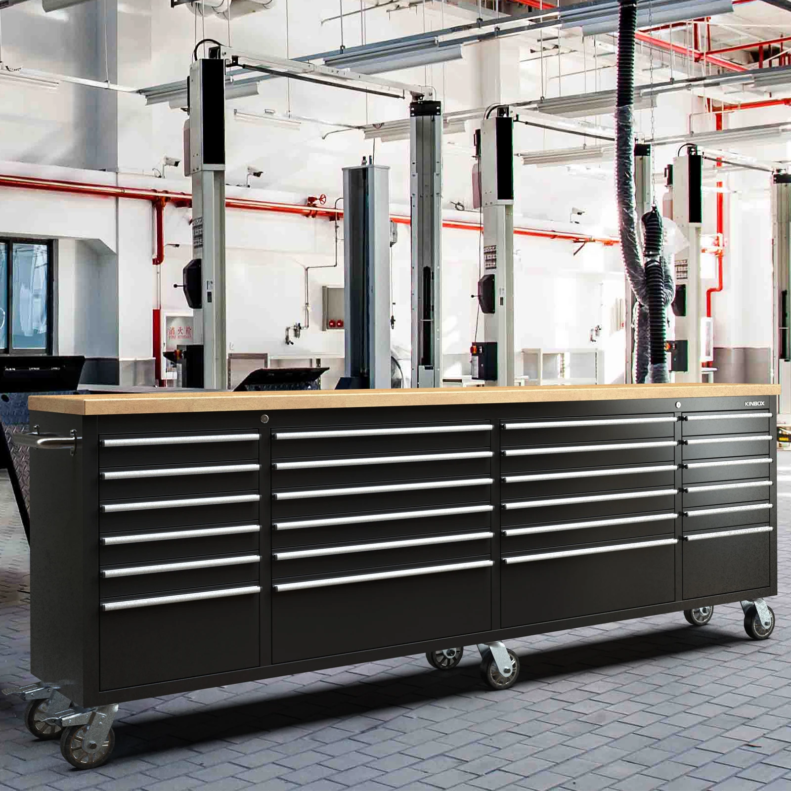 Kinbox 96 Inch High-quality Large Toolbox and Workshop Tool Storage Cabinet