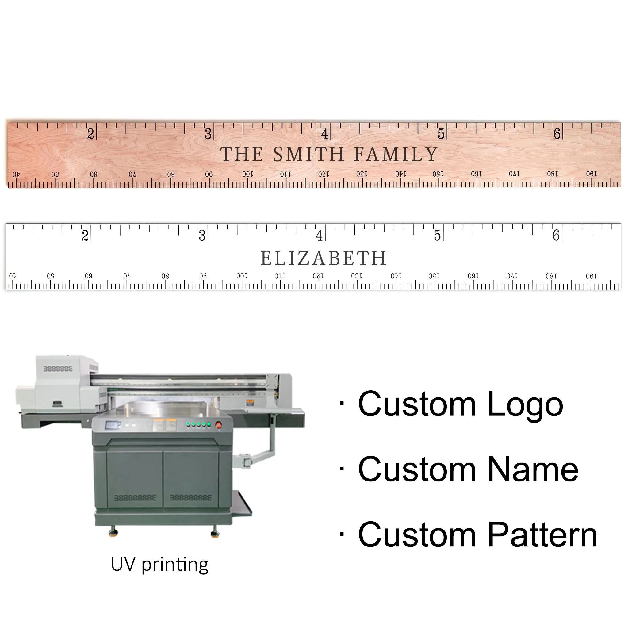 The Original Solid Wood Ruler Growth Chart Foldable Five Amazing Colors Can Custom Size Logo Name