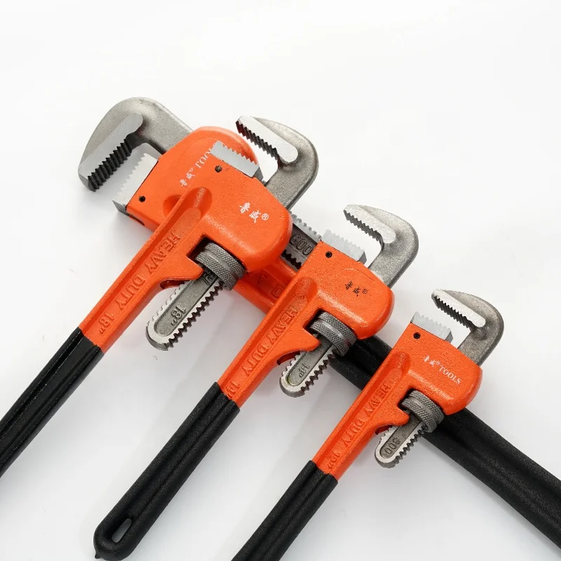 Hot Sale Heavy Duty Adjustable American Handle Spanner Straight Steel Pipe Wrench