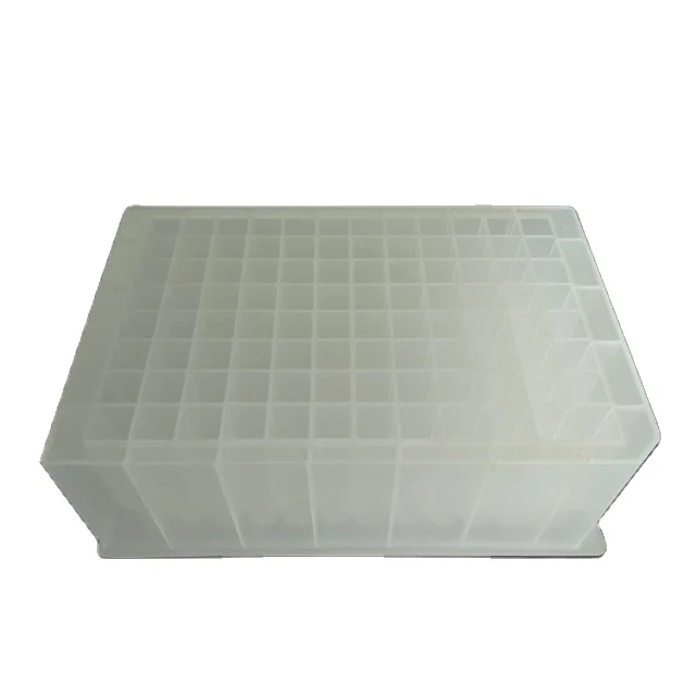 2.2mL Plastic Multiwell U-bottom Round Deep-well 96 Square Well Plate without Lid