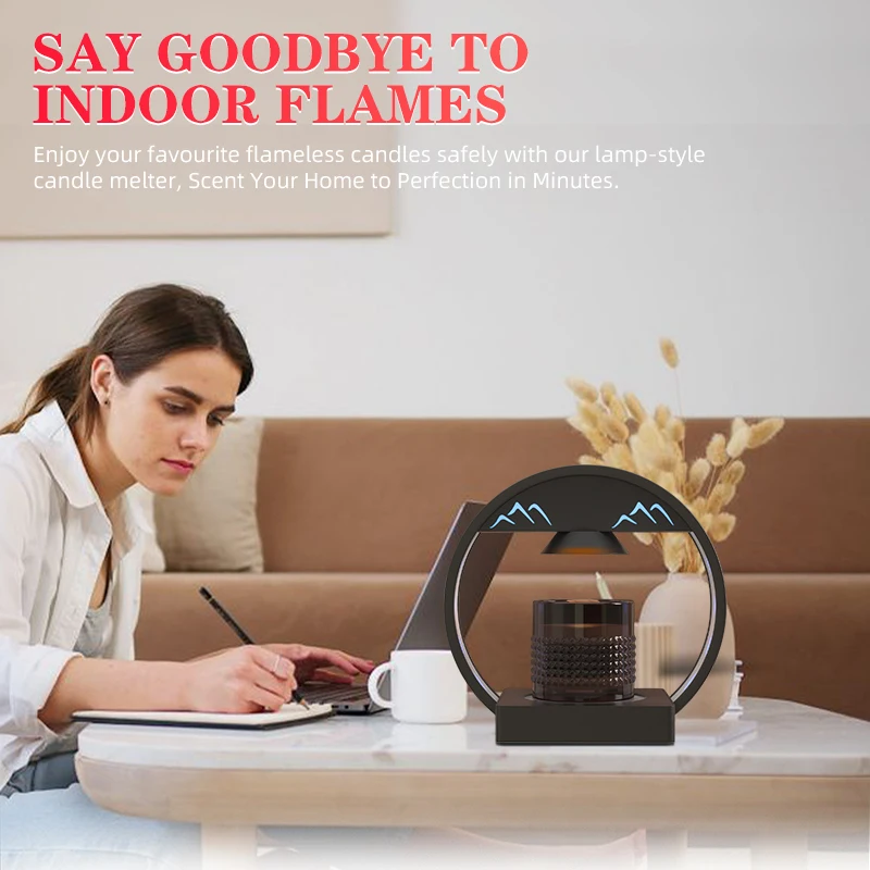 2024 OEM ODM The Latest Home Decor Luxury Wax Melting Lamp Ambient Led Night Lights Candle Warmer Lamp