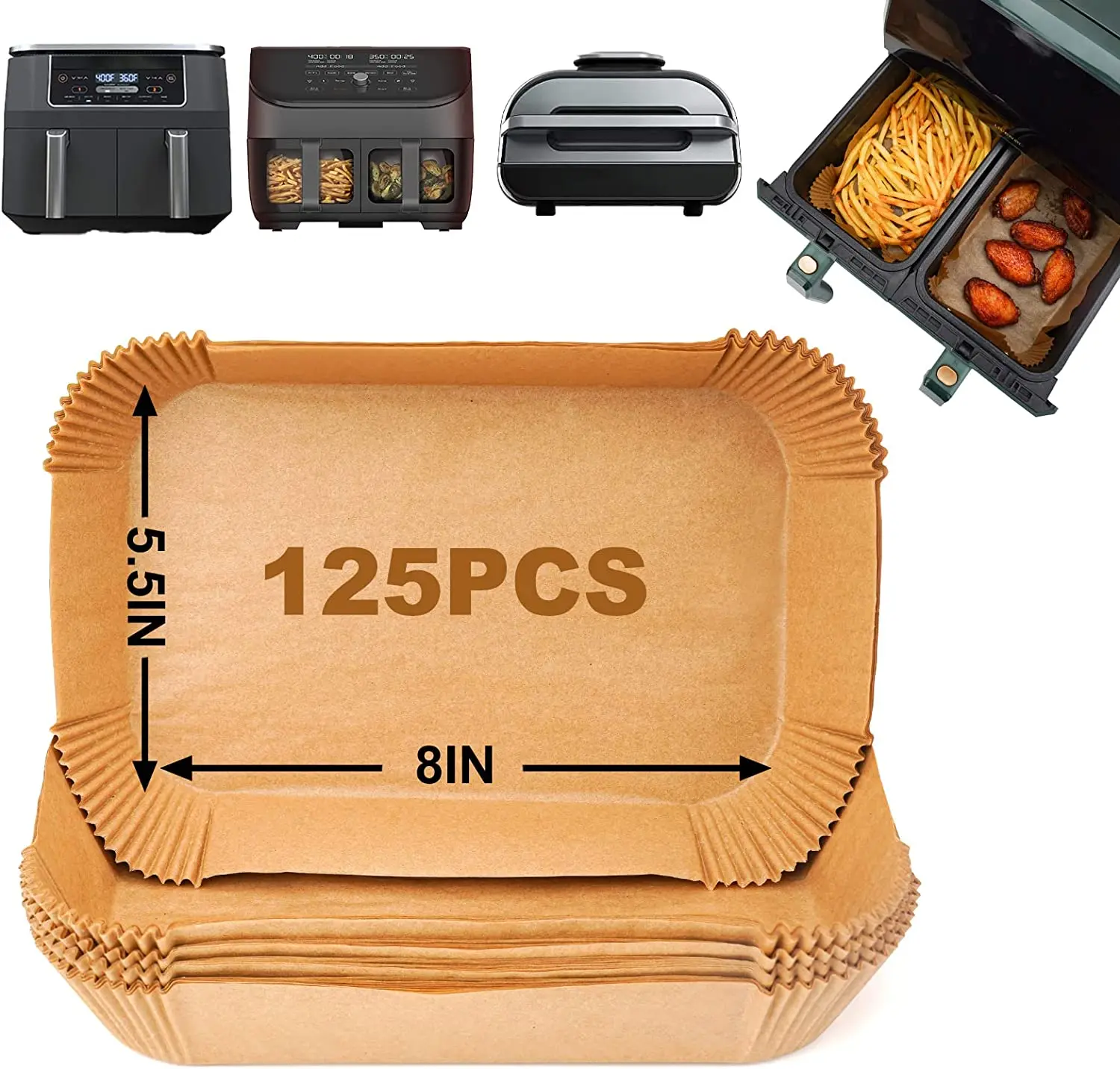 Eco-friendly Unbleached Parchment Paper For Healthy Cooking Heat-resistant Perforation Air Fryer Paper Sheet