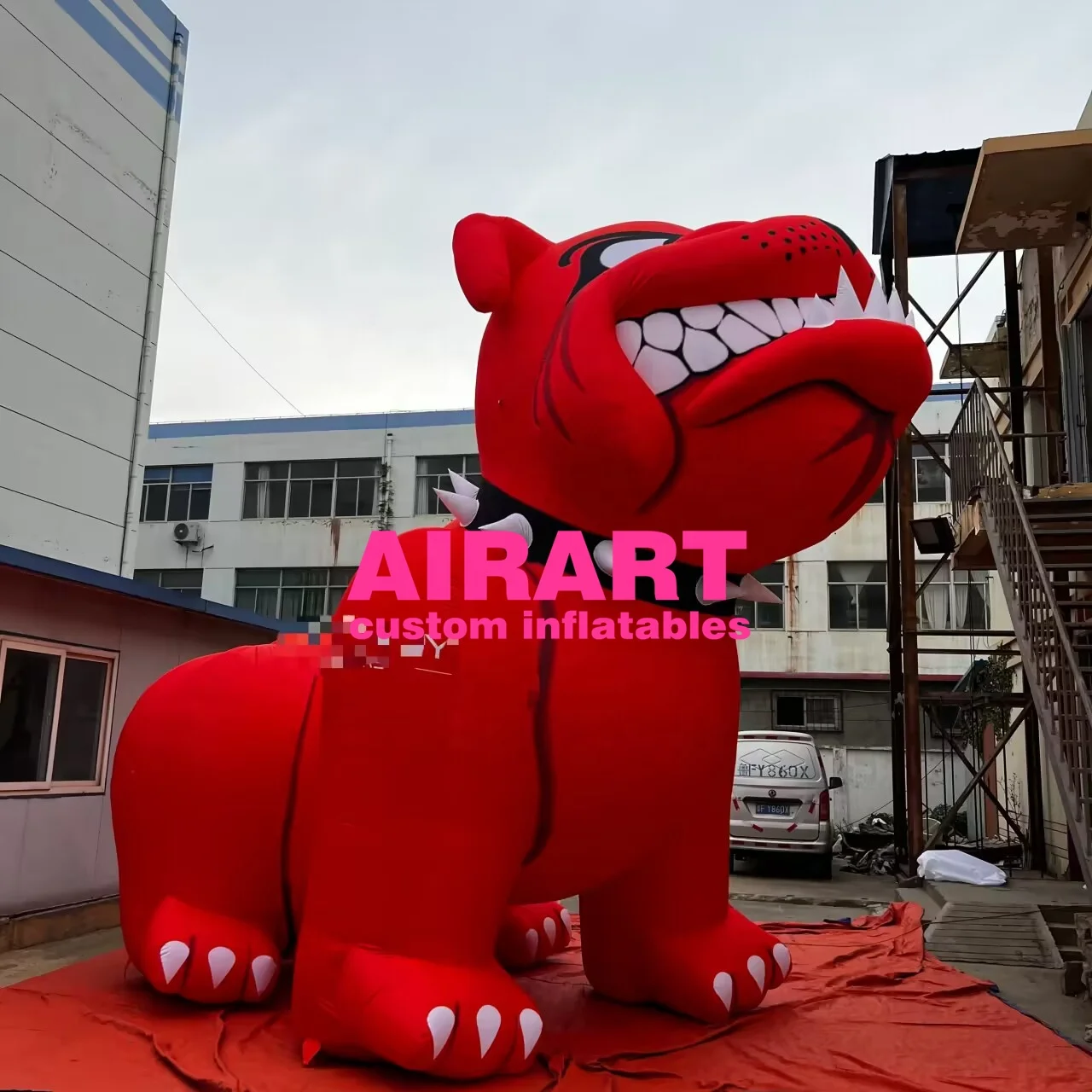 2023 Hot sale activity advertising inflatable red bulldog ,decoration inflatable dog animal balloon