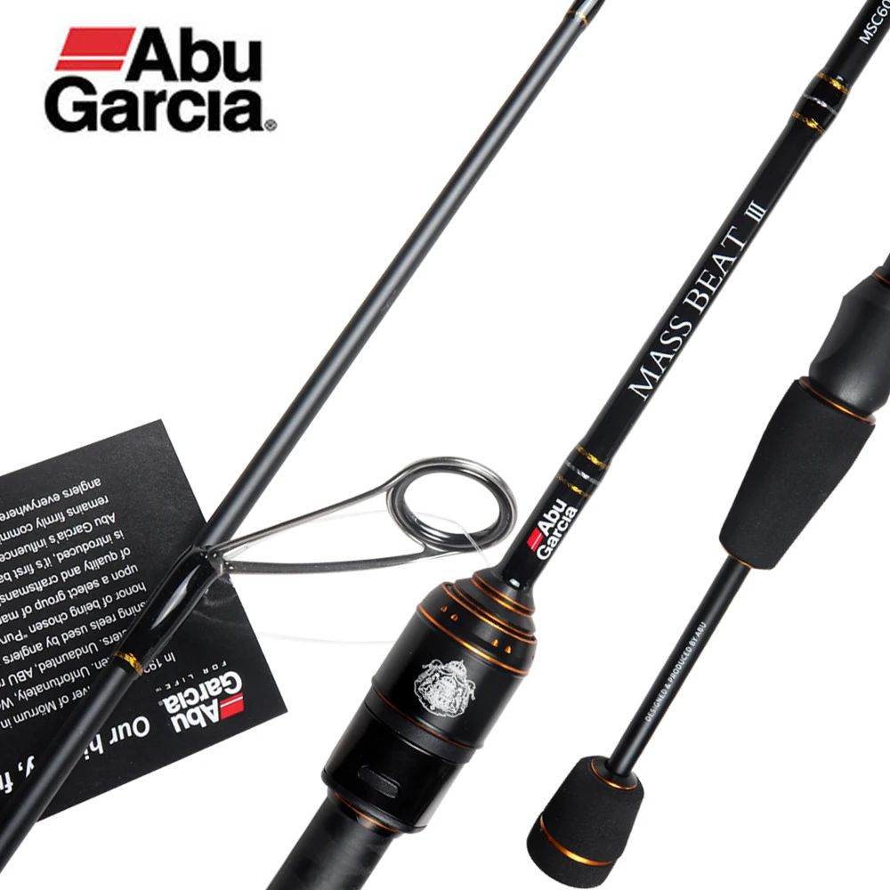 Original Abu Garcia Brand MASS BEAT III Baitcasting Lure Fishing Rod 1.68m 1.83m 1.98m Power Carbon Spinning Fishing Rod
