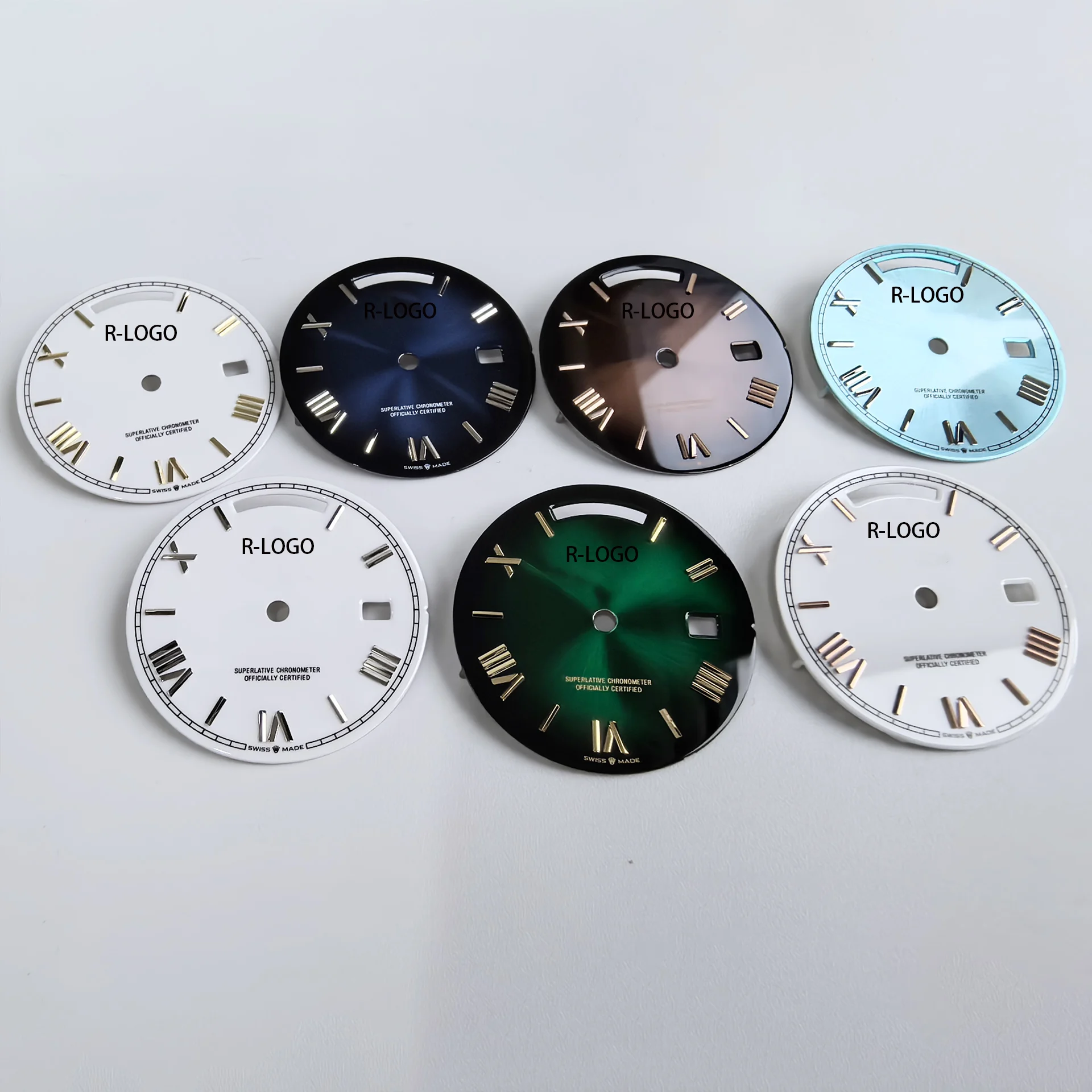 28.5mm diamond Dial day and Date Window fit for RLX 36mm DD watch 2836 Automatic Movement Men Watch Accessories