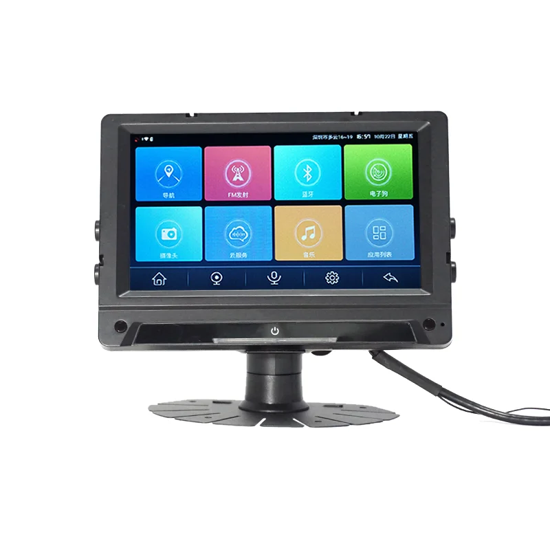 7 inch Touch screen Monitors with DVR Recording WifFi 4G GPS Navigation FM for Truck/Trailer/Box Truck/Bus/RV