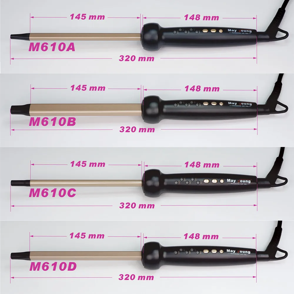 Private label Tourmaline Micro Stick wand 9mm Chopstick styler Afro Curl hair curling iron