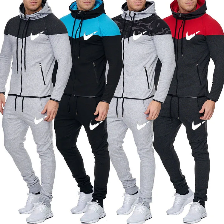 Wholesale Hoodies Sweatsuit 2 Piece Sports Gym Mens Jogging Suit Two Piece Sweat Suits Tracksuit 2 Piece Mens Tracksuit