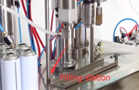 Best price Semi-Automatic Aerosol Filling Machine consist of 3 in 1 liquid filling, sealing and gas filling machine