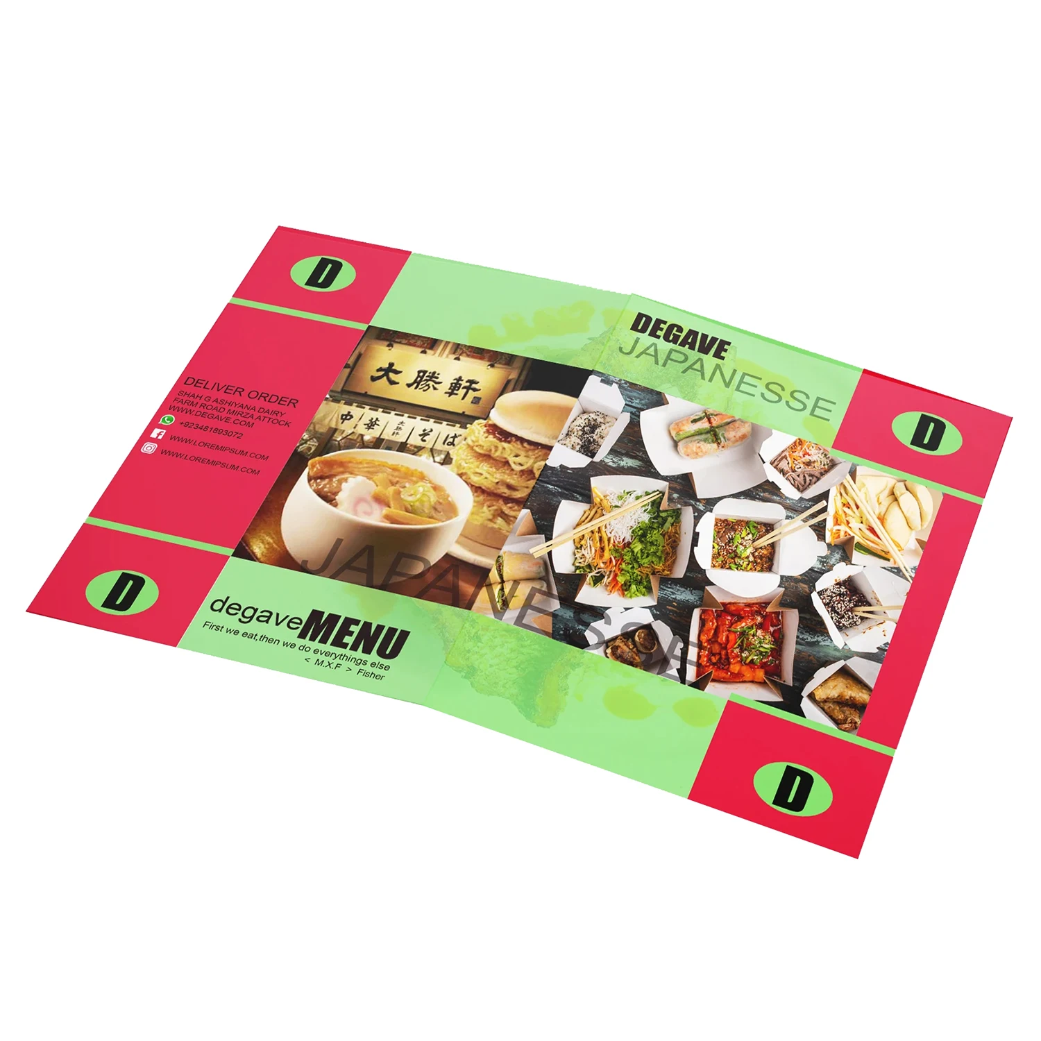 Customized Printed Flyer Trifold Brochure Instruction Manual Advertising Leaflet Takeout Menu Poster Printing