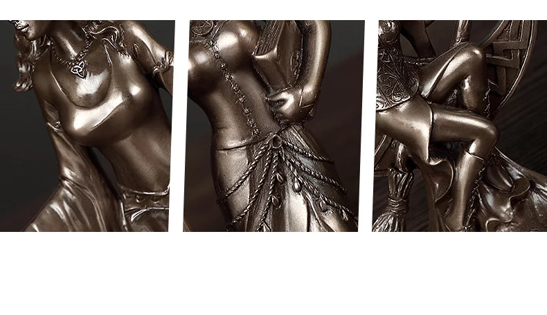 European Wine Cabinet Furnishings Resin Crafts Cold Cast Bronze Witch Wizard Statue