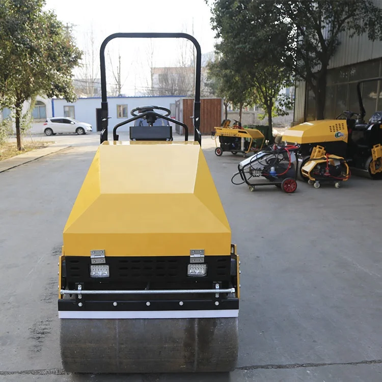 Free Shipping 1ton 2ton 3ton Diesel Single Double Drum Mini Road Roller Vibratory Ride on Roller Compactor