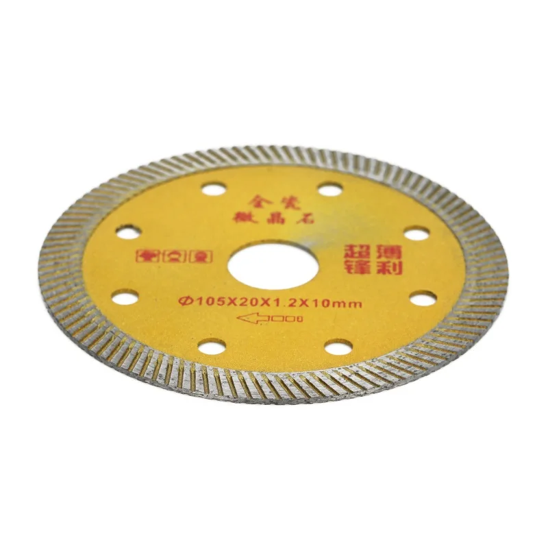 thin sintered diamond saw blade 105m Tile for Ceramic Granite Marble Cutting Blades Corrugated  Turbo Cutter Diamond Saw Blade