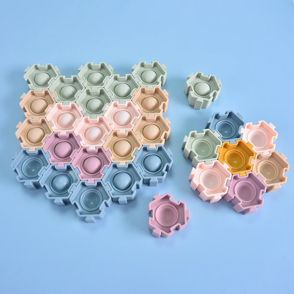 Wholesale Hot Stress Relief Pop Up Bubble Fidget Sensory Toy Push Pop Popper Custom DIY Shape Bubble Push Pop Kids Fidget Toy